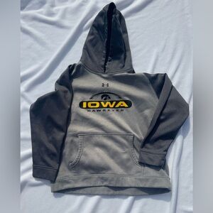 Iowa Hawkeyes Under Armour (Sz Youth XL Loose) Hoodie Kangaroo Pocket Exc Cond!